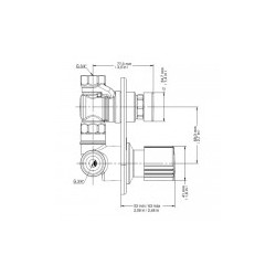 Válvula y mezcladora para regadera Alta Presión