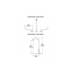 Llave mezcladora de hospital