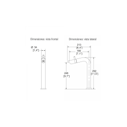 Monomando Alto Lavabo Bamboo