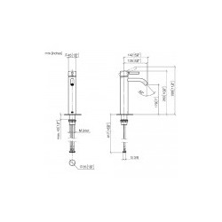 Monomando alto para lavabo