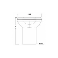 Inodoro de Acero antivandálico descarga a piso