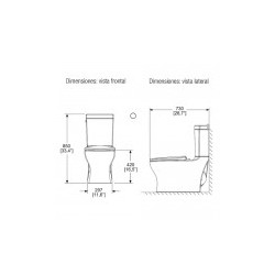 Inodoro de dos piezas con Sensor