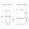 Inodoro de dos piezas con Sensor