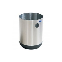 Cesto Cilíndrico de Acero Pulido