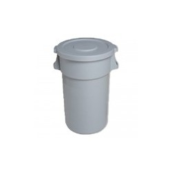Basurero Cilíndrico con Tapa Plana Grande