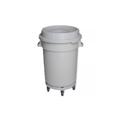 Basurero con Tapa de Embudo y Dolly